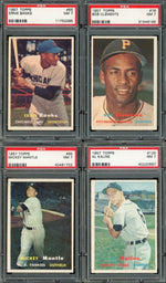 1957 TOPPS BASEBALL COMPLETE PSA GRADED SET BREAK – 1 CARD PER BOX! ALL PSA 7 OR HIGHER!