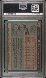 Graded 1980 Topps Rickey Henderson #482 Rookie RC Baseball Card PSA 6 EX-MT