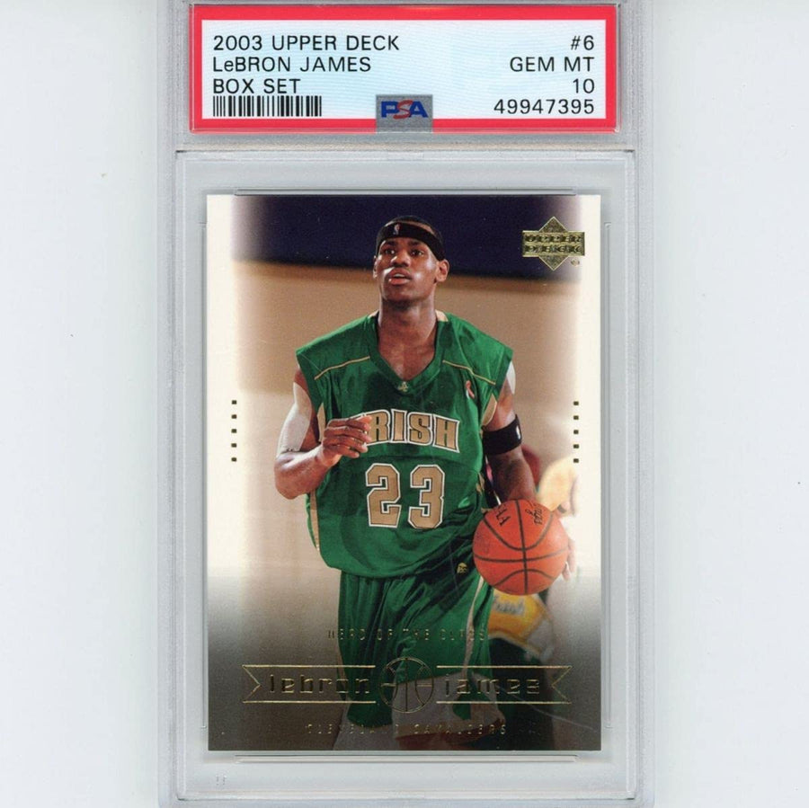 Graded 2003-04 Upper Deck LeBron James #6 Box Set Rookie RC Basketball Card PSA 10 Gem Mint