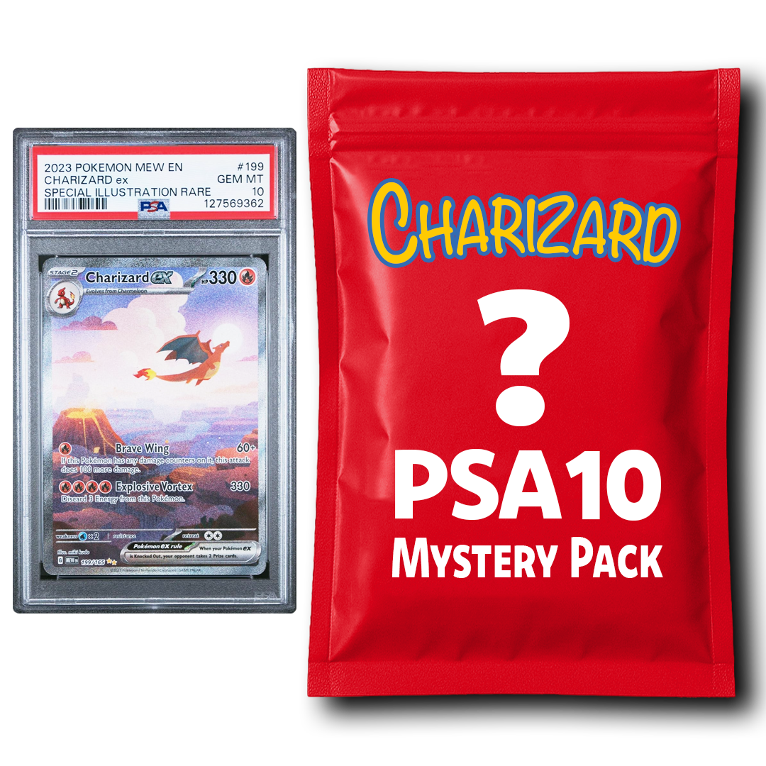 Charizard PSA 10 Graded PKM Card Mystery Pack Trading Card Game