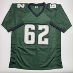 Autographed/Signed Jason Kelce Philadelphia Green Football Jersey PSA COA