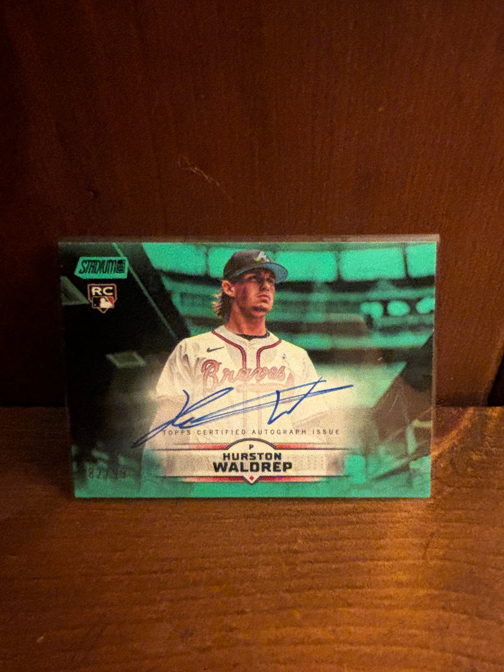 Hurston Waldrep Turquoise] #SCBA-HW (2025 Topps Stadium Club Autograph)