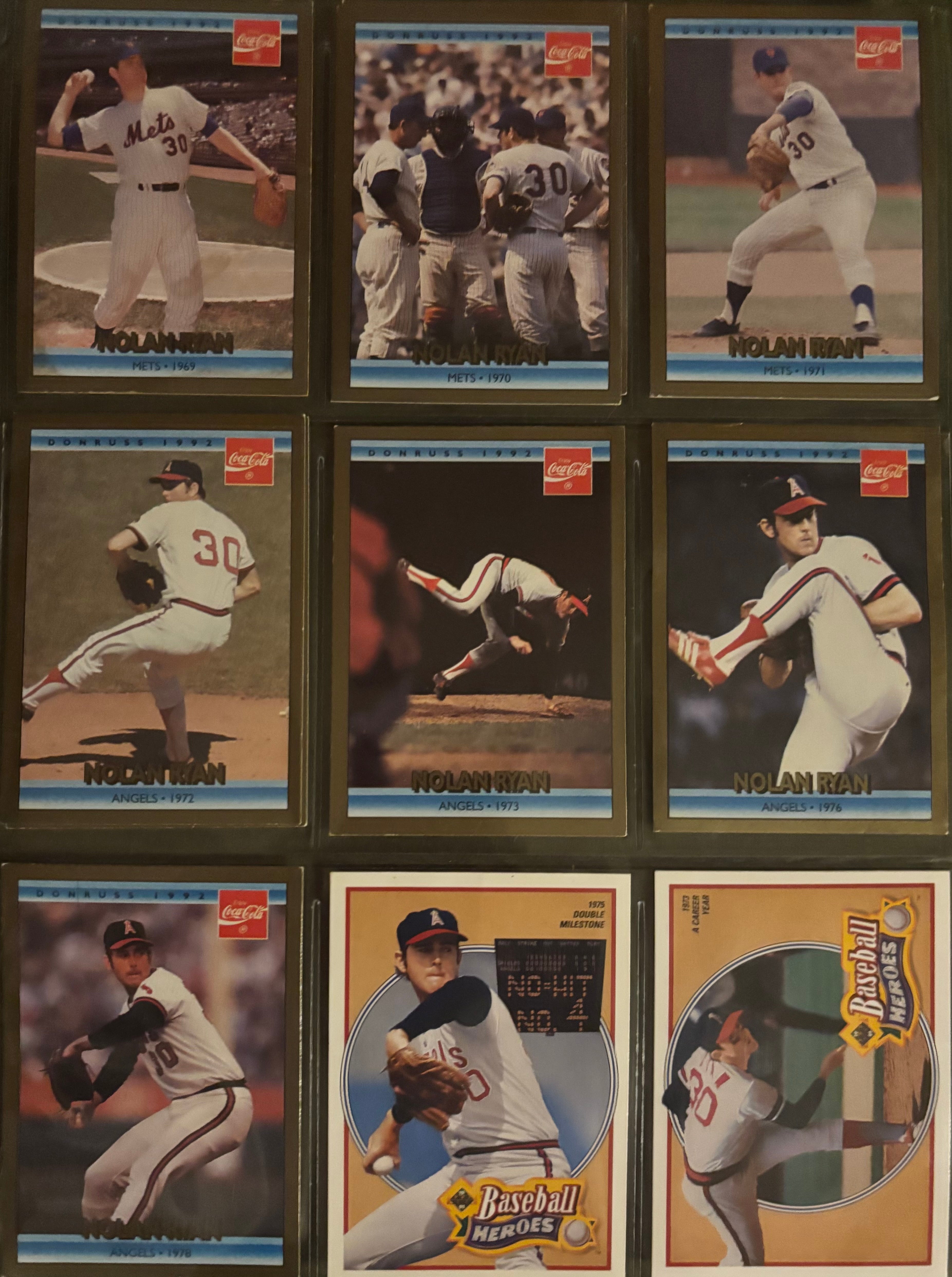 Nolan Ryan 20 card Lot