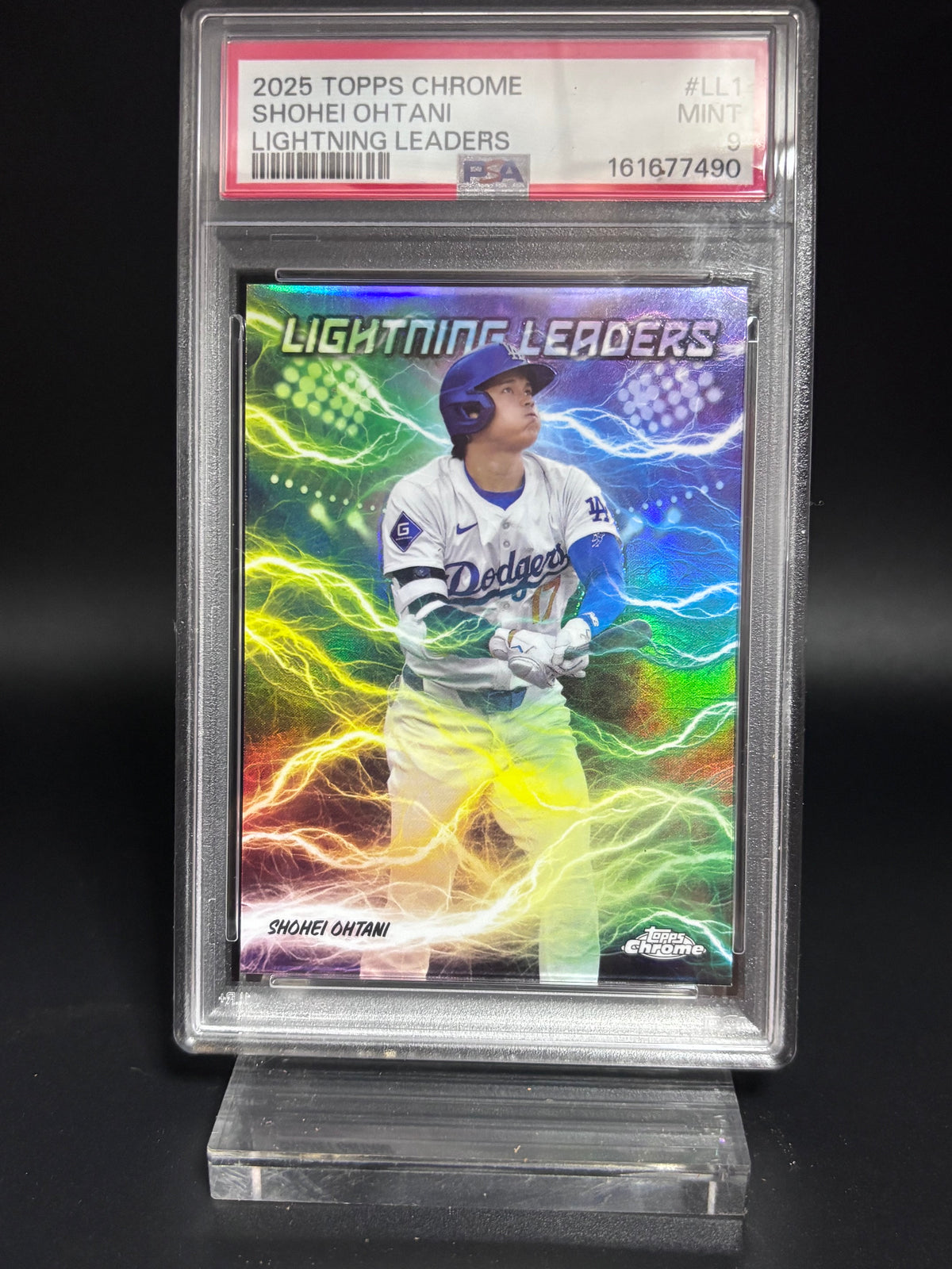 Shohei Ohtani 2025 Topps Lightning Leaders PSA 9