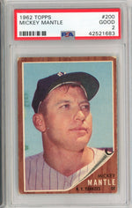 Graded 1962 Topps Mickey Mantle 