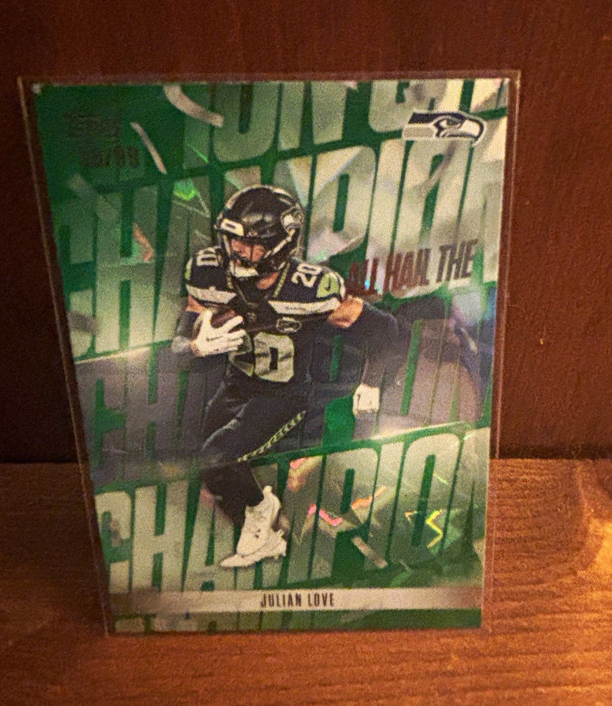 2026 Topps Flagship Julian Love Seahawks All Hail The Champion green ) 58/99